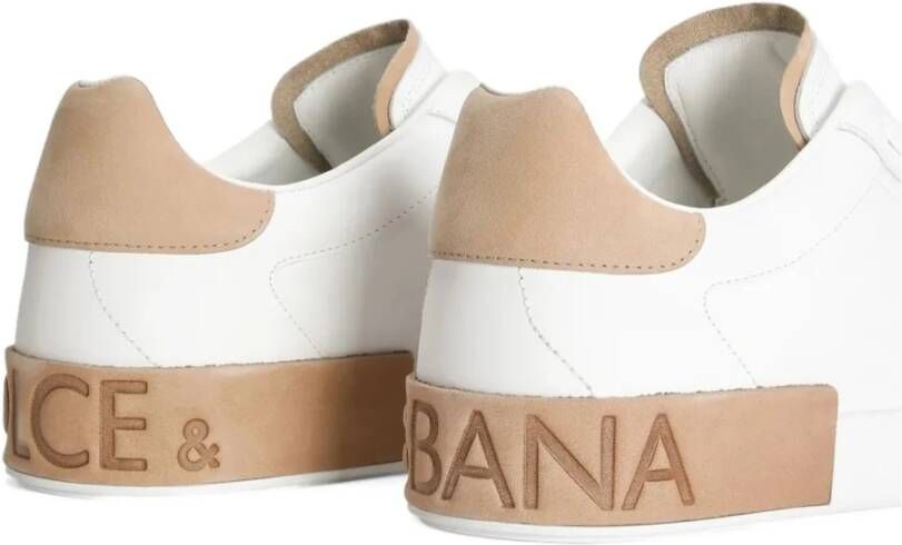 Dolce & Gabbana Witte Leren Sneaker