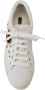 Dolce & Gabbana Leren Sneakers met Gouden Studs en Rood Fluweel Hart Borduurwerk White Dames - Thumbnail 42