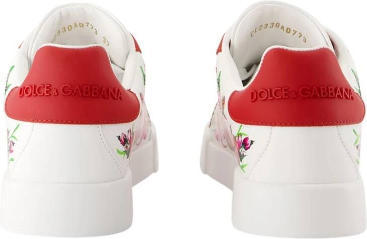 Dolce & Gabbana Witte Leren Sneakers Strobel Stijl