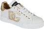 Dolce & Gabbana Portofino sneaker van kalfsleer met lamsleren details en logo - Thumbnail 8