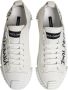 Dolce & Gabbana Witte Logo Graffiti Lage Top Sneakers - Thumbnail 2