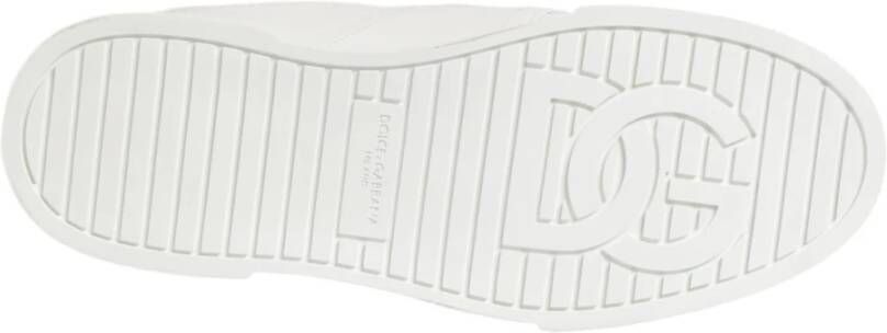 Dolce & Gabbana Witte Logo Plaque Lage Top Sneakers