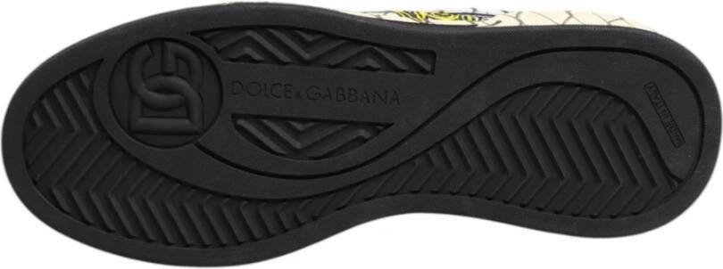 Dolce & Gabbana Witte Logo Print Lage Top Sneakers