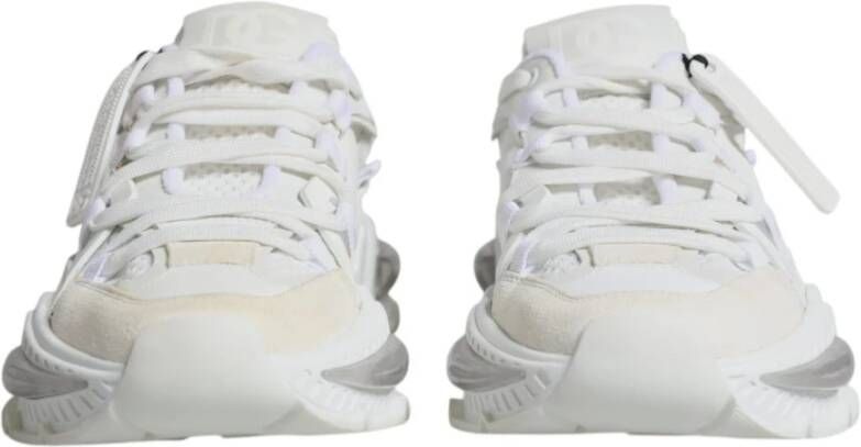 Dolce & Gabbana Witte Logo Sneakers met Rubberen Zool White Heren