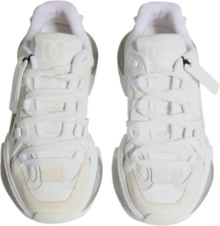 Dolce & Gabbana Witte Logo Sneakers met Rubberen Zool White Heren