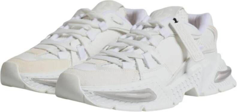Dolce & Gabbana Witte Logo Sneakers met Rubberen Zool White Heren