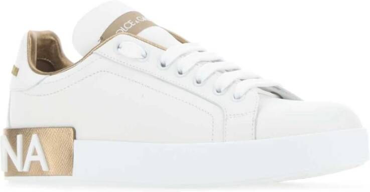 Dolce & Gabbana Witte Nappa Leren Portofino Sneakers