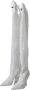 Dolce & Gabbana Witte Paillet Kniehoge Stiletto Laarzen White Dames - Thumbnail 3