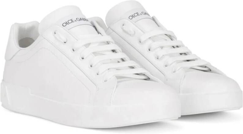 Dolce & Gabbana Witte platte schoenen White Heren