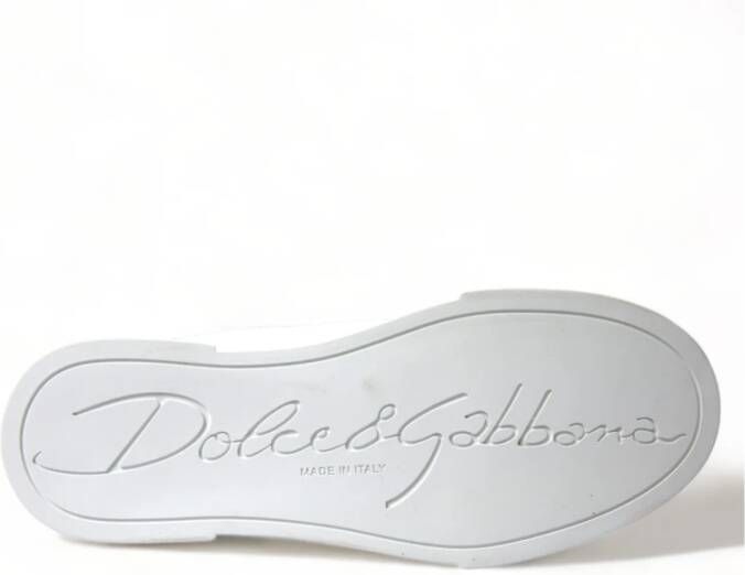 Dolce & Gabbana Witte Portofino Leren Sneakers Multicolor Dames