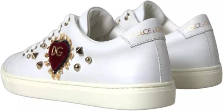 Dolce & Gabbana Witte Portofino Sacred Heart Sneakers Dames Schoenen