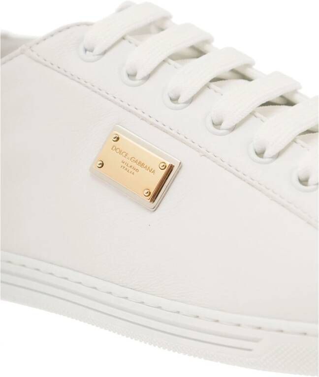 Dolce & Gabbana Witte Portofino Sneakers met Plachhetta White Heren