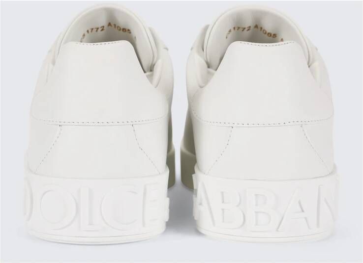 Dolce & Gabbana Witte Portofino Sneakers van Leer White Heren