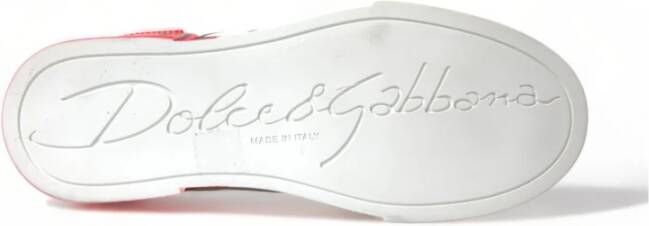 Dolce & Gabbana Witte Rode Portofino Veterschoenen White Dames