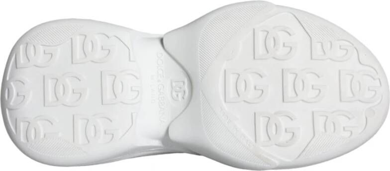 Dolce & Gabbana Witte Rubberen Lage Sneakers Logo