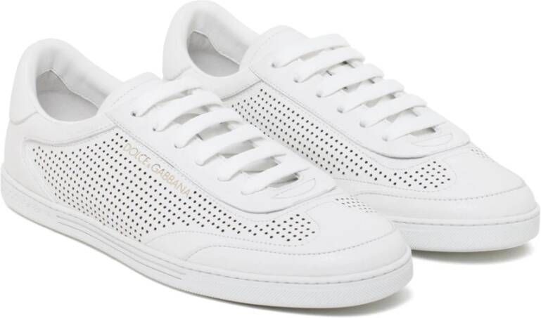 Dolce & Gabbana Witte Saint Tropez Geperforeerde Sneakers White Heren