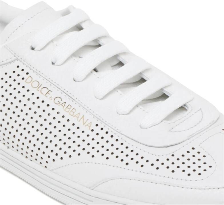 Dolce & Gabbana Witte Saint Tropez Geperforeerde Sneakers White Heren