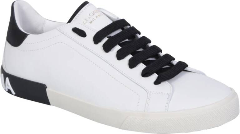 Dolce & Gabbana Witte Sneakers Casual Ronde Neus White Heren
