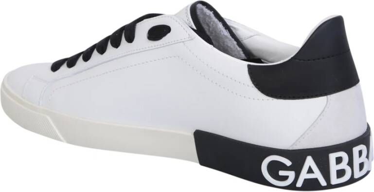 Dolce & Gabbana Witte Sneakers Casual Ronde Neus White Heren