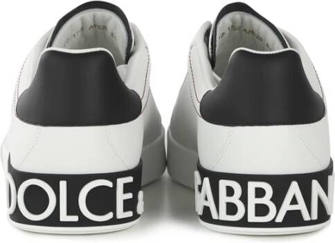 Dolce & Gabbana Witte Sneakers met Contrasterend Logo White Heren