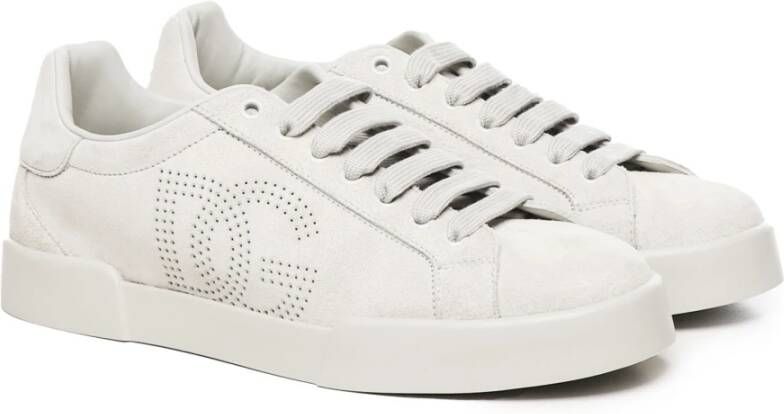 Dolce & Gabbana Witte Sneakers met DG Logo Hiel White Heren