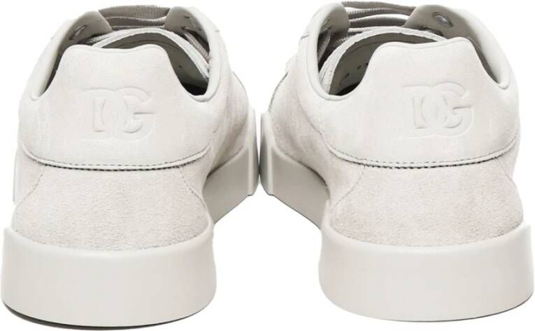 Dolce & Gabbana Witte Sneakers met DG Logo Hiel White Heren