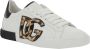 Dolce&Gabbana Low-Top Sneakers Calfskin Sneakers With Bold Logo Print in wit - Thumbnail 3