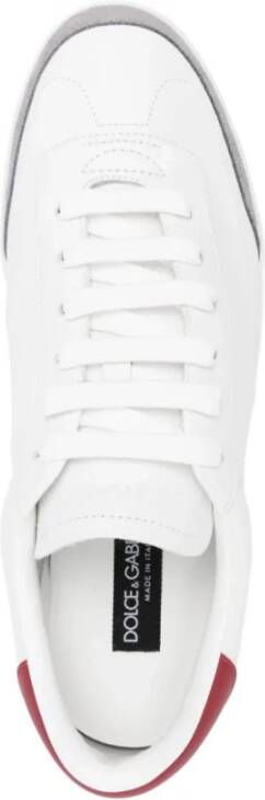 Dolce & Gabbana Witte Sneakers met Kalfsleren Detail White Heren