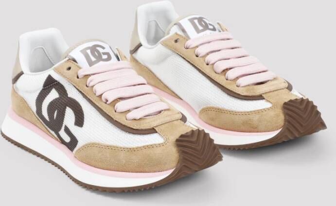 Dolce & Gabbana Witte Sneakers met Meshdetails