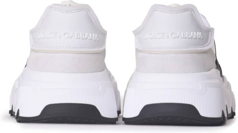 Dolce & Gabbana Witte Sneakers met Nylon en Suède Details Wit Dames