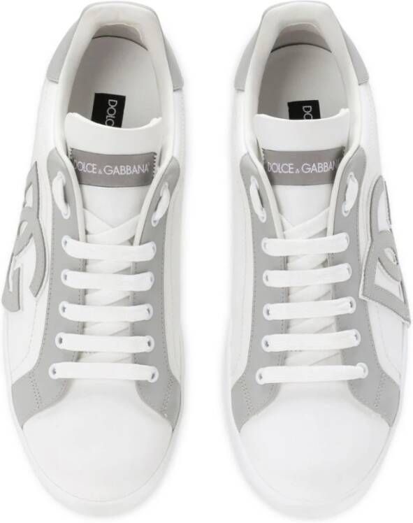 Dolce & Gabbana Witte Sneakers met Paneeldesign White Heren