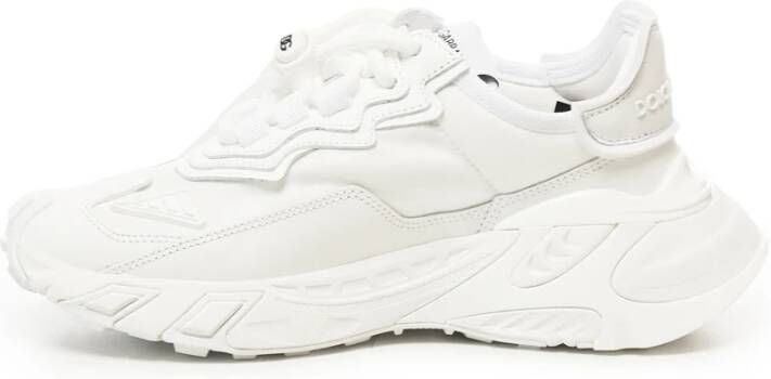 Dolce & Gabbana Witte Sneakers met Vetersluiting