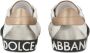 Dolce & Gabbana Witte en Goudkleurige Portofino Lage Sneakers White Heren - Thumbnail 8