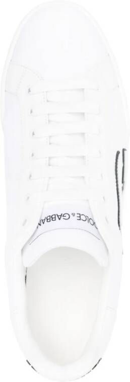 Dolce & Gabbana Witte Sneakers Veters Ronde Neus