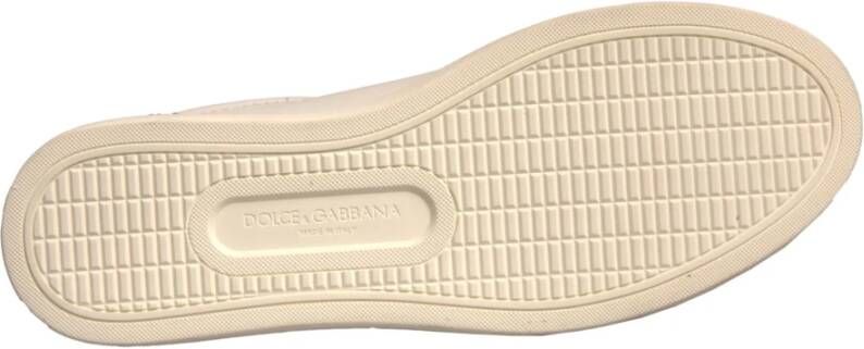 Dolce & Gabbana Witte Suède Leren Lage Sneakers