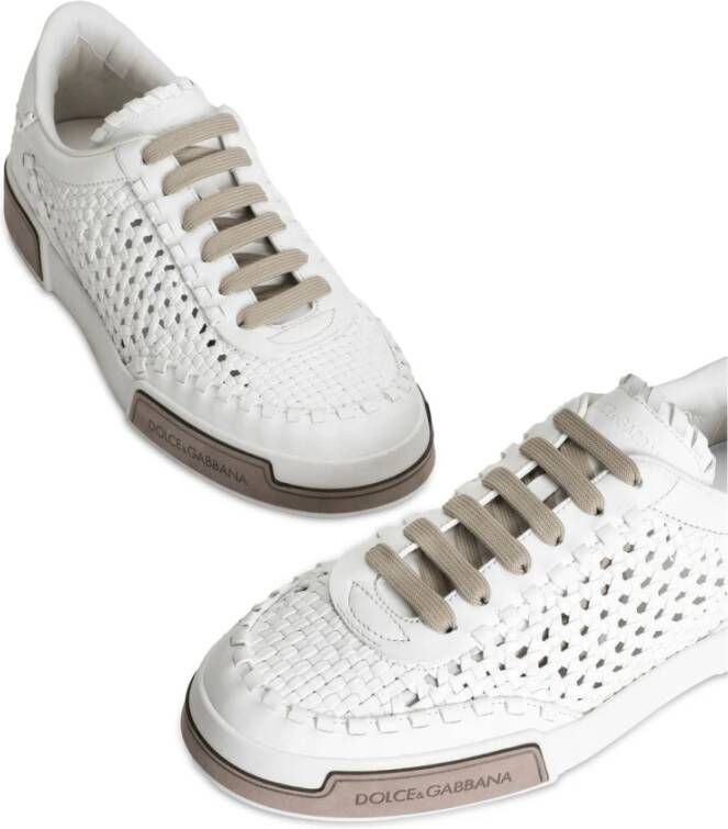 Dolce & Gabbana Witte Veterschoenen