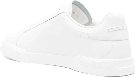 Dolce & Gabbana Witte Vetersneaker met Logopatch
