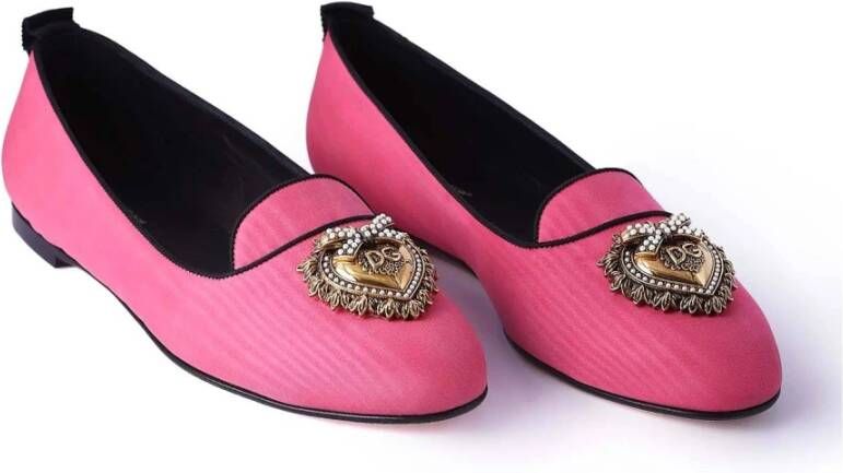 Dolce & Gabbana Women Devotion Ballet Flats Pink Dames