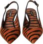 Dolce & Gabbana Zebra Print Leren Slingback Sandalen Multicolor Dames - Thumbnail 2