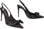 Dolce & Gabbana Zijden slingback pumps met strikdetail Black Dames - Thumbnail 8