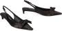 Dolce & Gabbana Zijden slingback pumps met strikdetail Black Dames - Thumbnail 2