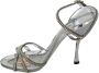 Dolce & Gabbana Zilveren Kristallen Enkelband Sandalen Gray Dames - Thumbnail 7