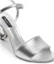 Dolce & Gabbana Zilveren leren hakken sandalen met logo Gray Dames - Thumbnail 8