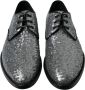 Dolce & Gabbana Zilveren Pailletten Veterschoenen Derby Gray Heren - Thumbnail 3