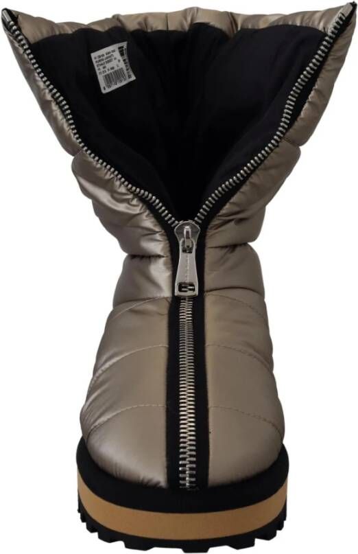 Dolce & Gabbana Zilveren Winter Mid Calf Laarzen Gray Heren