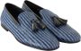Dolce & Gabbana Blauwe geweven leren kwast loafers schoenen Blue Heren - Thumbnail 8