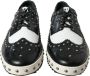 Dolce & Gabbana Zwart Wit Gestudeerde Leren Sneakers Black Heren - Thumbnail 2