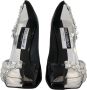 Dolce & Gabbana Zwart Zilver Kristal Dubbel Ontwerp Hoge Hakken Schoenen Multicolor Dames - Thumbnail 8