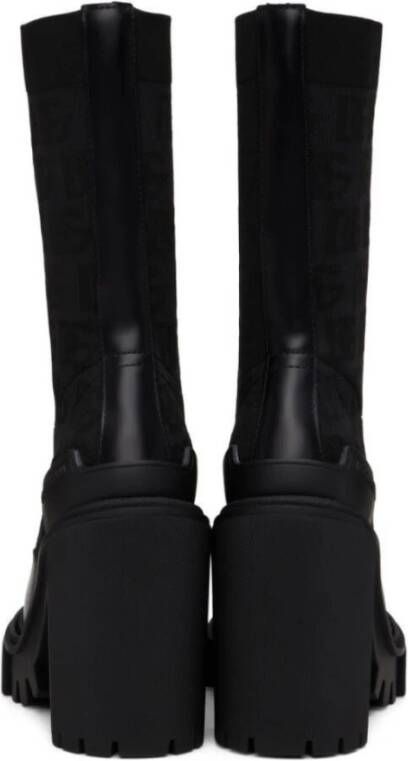 Dolce & Gabbana Zwarte All-Over DG Laarzen