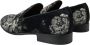 Dolce & Gabbana Zwarte Bloemen Loafers Fluweel Leer Multicolor Heren - Thumbnail 9